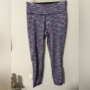 Ideology Striped Leggings with criss cross cutout